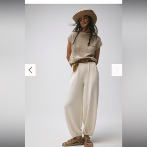 Free people freya sweater set in bone/oatmeal